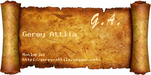 Gerey Attila névjegykártya