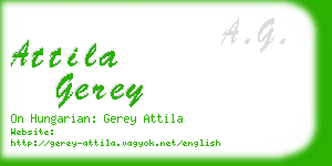 attila gerey business card